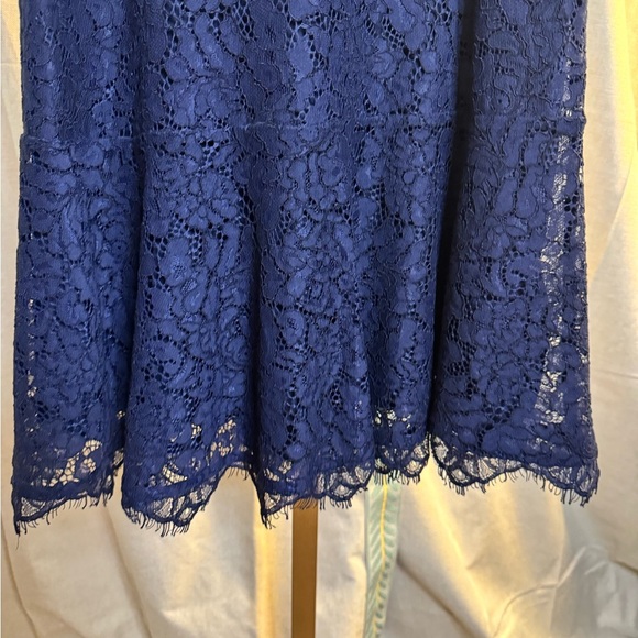 Joie Adisa in Dark Navy Blue Lace Drop Waist Fit & Flare Dress 4 $298 NWT - Picture 5 of 7